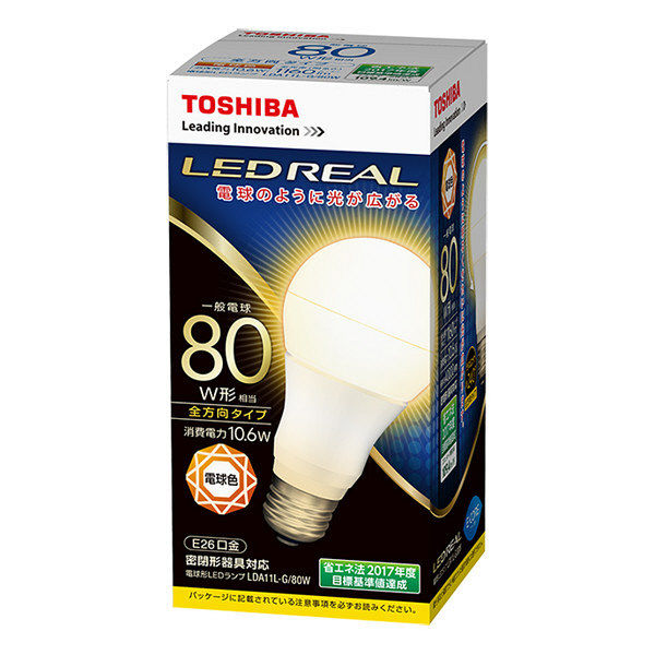 東芝 LED全配光80W電球色 LDA11L-G/80W（直送品）