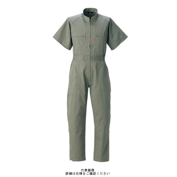 ヤマタカ 半袖夏ツナギ服 オリーブ 3L 611ー4ー3L 611-4-3L 1枚（直送品）