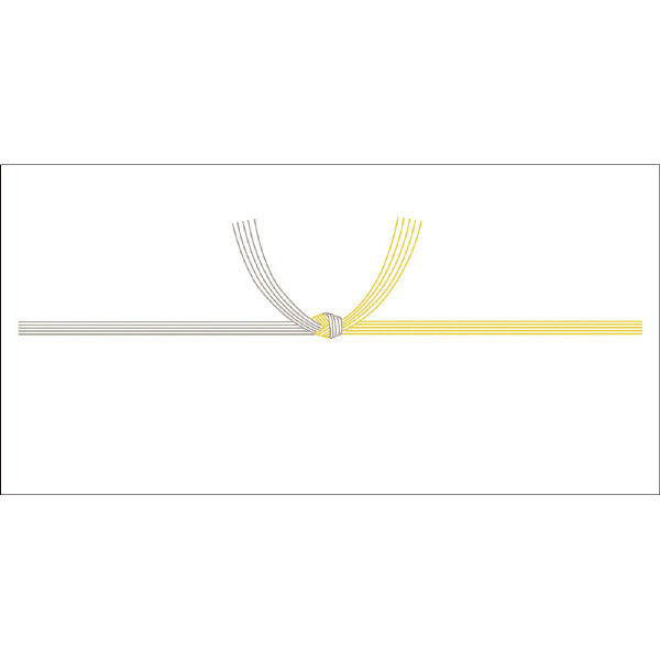 ササガワ タカ印 OA対応のし紙（熨斗紙） 豆判6号 黄水引 京 2-56 1セット（1000枚：100枚入×10冊）（取寄品）