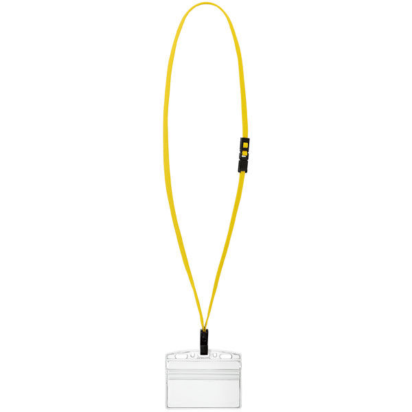 コクヨ 吊り下げ名札セット カードプロテクトタイプ・チャック式 黄 ナフ-SP180Y 1セット（30個入）