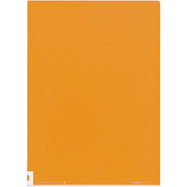 コクヨ（KOKUYO） クリヤーホルダー＜カラーズ＞A4 オレンジ フ-C750-7 1セット（100枚）（直送品）