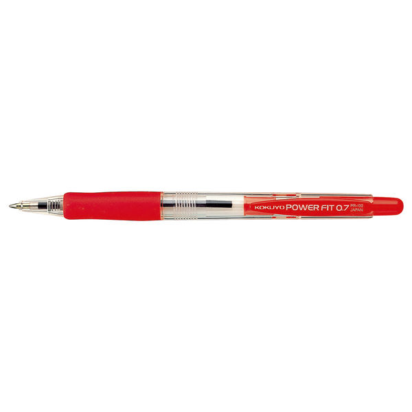コクヨ 再製樹脂ボールペンパワーフィット赤ボール径0.7 PR-100R 1セット（50本）