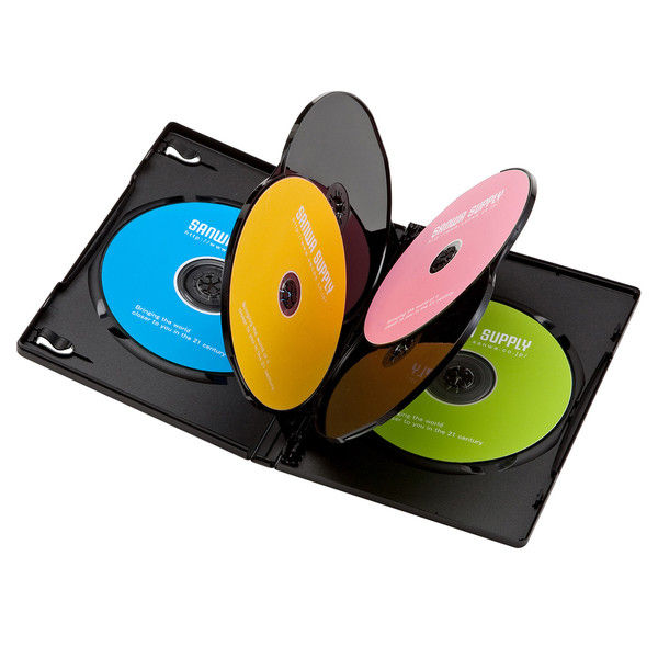 サンワサプライ DVDトールケース（6枚収納） ブラック DVD-TN6-03BK 1セット（3枚入り）（直送品）