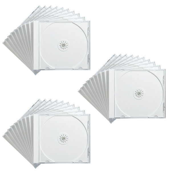 サンワサプライ DVD・CDケース（ホワイト） FCD-PN30W 1セット（30枚入り）（直送品）