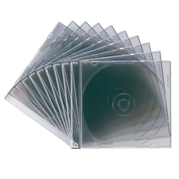 サンワサプライ DVD・CDケース（クリアブラック） FCD-PU10BK 1セット（10枚入り）（直送品）