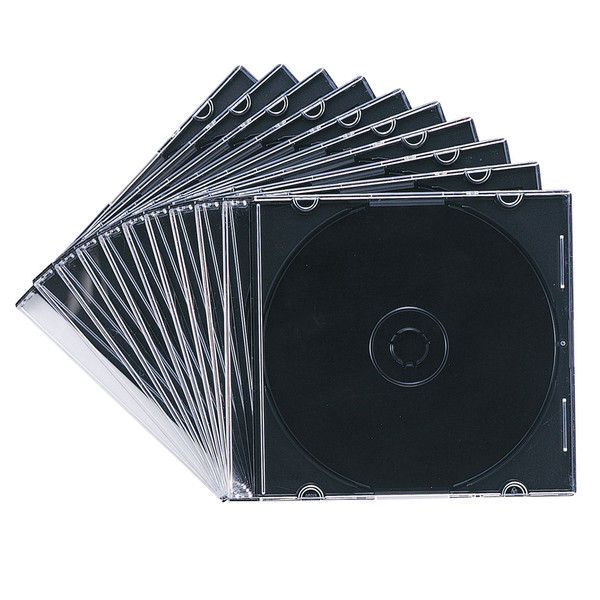 サンワサプライ DVD・CDケース（マットブラック） FCD-PU10MBK 1セット（10枚入り）（直送品）