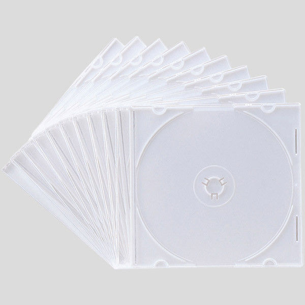 サンワサプライ DVD・CDケース（マットホワイト） FCD-PU10MW 1セット（10枚入り）（直送品）