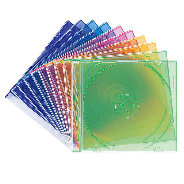 サンワサプライ DVD・CDケース（5色ミックス） FCD-PU10MX 1セット（10枚入り）（直送品）