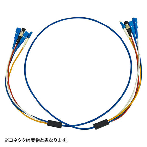 サンワサプライ ロバスト光ファイバケーブル 50m ブルー HKB