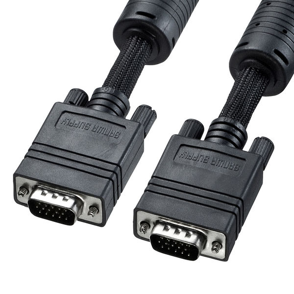 サンワサプライ ナイロンメッシュディスプレイケーブル KC-NMV150K 1本（直送品）