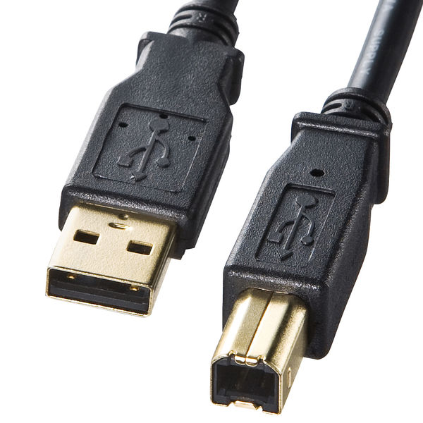 USBケーブル　USB-A（オス）USB-B（オス）　2m　USB2.0　KU20-2BKHK　サンワサプライ　1本