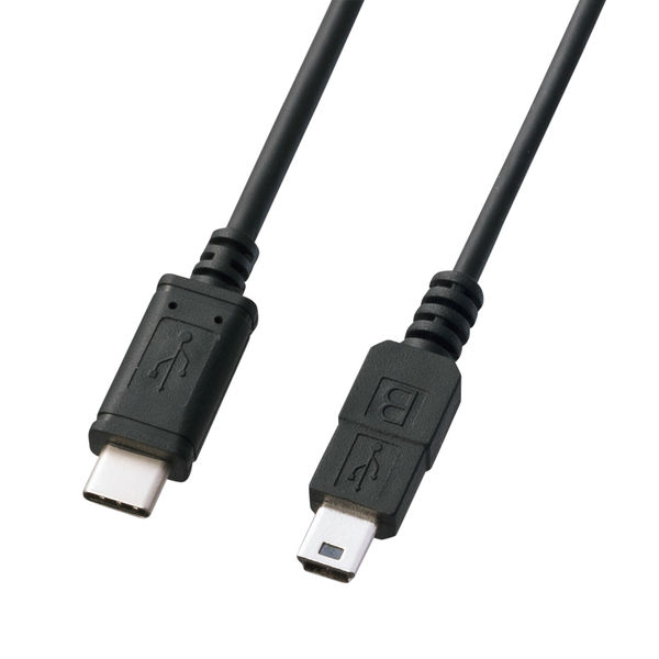 USB Type-Cケーブル　USB-C（オス）MiniB（オス）　1m　USB2.0　KU-CMB10　サンワサプライ　1本