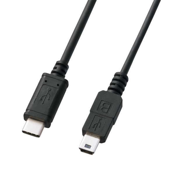 USB Type-Cケーブル　USB-C（オス）MiniB（オス）　2m　USB2.0　KU-CMB20　サンワサプライ　1本