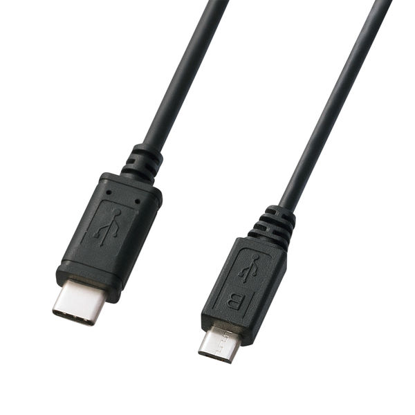 USB Type-Cケーブル　USB-C（オス）MicroB（オス）　1m　USB2.0　KU-CMCBP310　サンワサプライ　1本