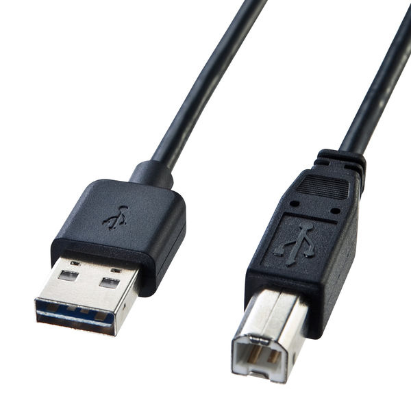 USBケーブル 両面USB-A（オス）USB-B（オス） 1m USB2.0 KU-R1