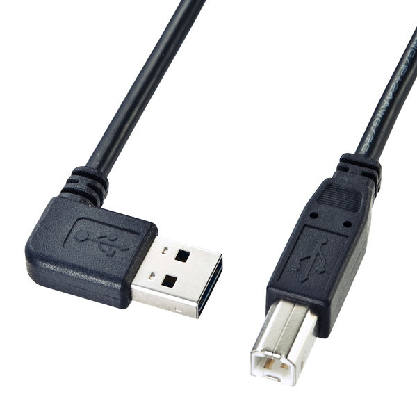 サンワサプライ 両面挿せるL型USBケーブル(A-B 標準） KU-RL3 1本