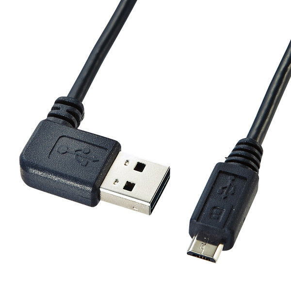 USBケーブル　両面USB-A（オス）MicroB（オス）　1m　USB2.0　KU-RMCBL1　サンワサプライ　1本（直送品）