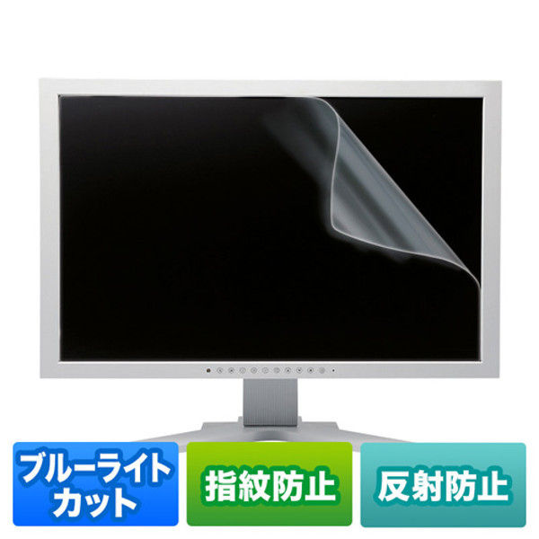 サンワサプライ 20.0型ワイド対応ブルーライトカット液晶保護指紋反射防止フィルム LCD-200WBCAR 1枚（直送品）