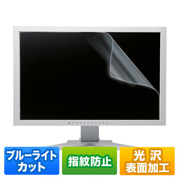 サンワサプライ 21.5型ワイド対応ブルーライトカット液晶保護指紋防止光沢フィルム LCD-215WBC 1枚（直送品）