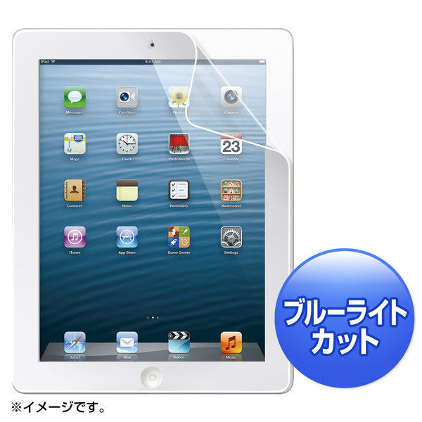 サンワサプライ iPad第4/3/2世代用ブルーライトカット液晶保護フィルム LCD-IPAD4BC 1枚（直送品）