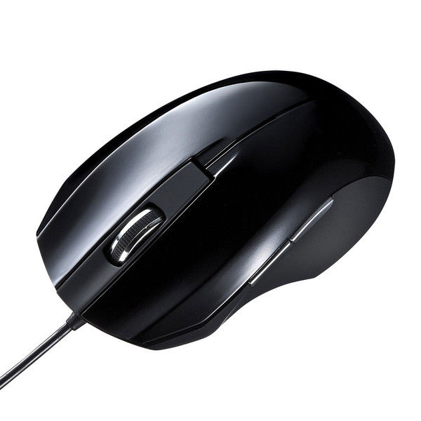 サンワサプライ 静音有線ブルーLEDマウス MA-BL10BK 1個（直送品）