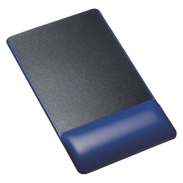 サンワサプライ リストレスト付きマウスパッド（レザー調素材、高さ標準、ブルー） W156×D254×H18.5mm MPD-GELPNBL 1個（直送品）
