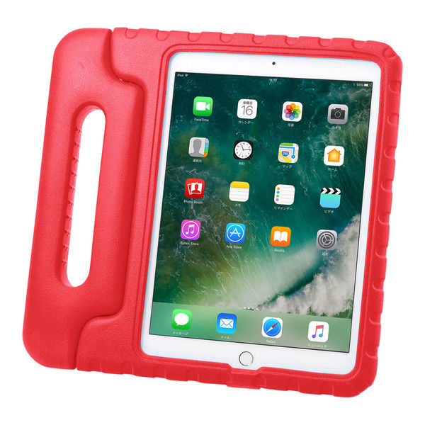 【処分品】サンワサプライ iPad 9.7インチ 衝撃吸収ケース 赤 PDA-IPAD1005R 1個（直送品）