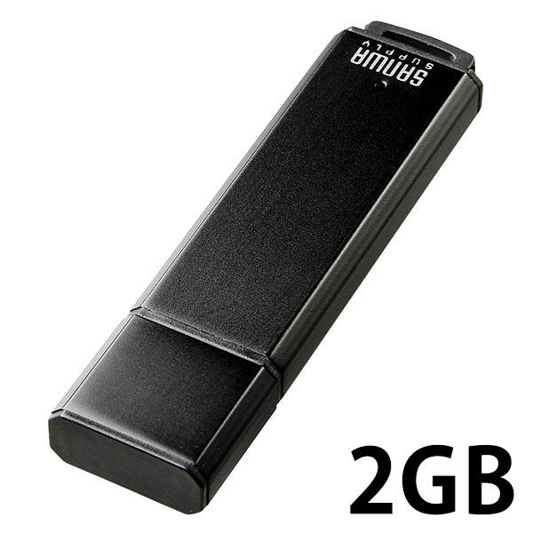 サンワサプライ USB2.0 メモリ UFD-A2G2BKK 1個（直送品）