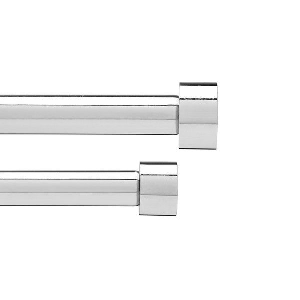 umbra（アンブラ） カッパ ダブルカーテンロッド 1.9cm/182.6～365.7cm CRM クロム 1本（直送品）
