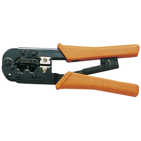 サンワサプライ かしめ工具（ラチェット付） ブラック/オレンジ HT-568R