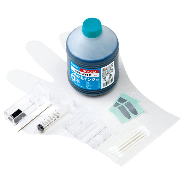 【処分品】キヤノン（Canon）用 詰め替えインク INK-C321C500 シアン 大容量 1個（直送品）