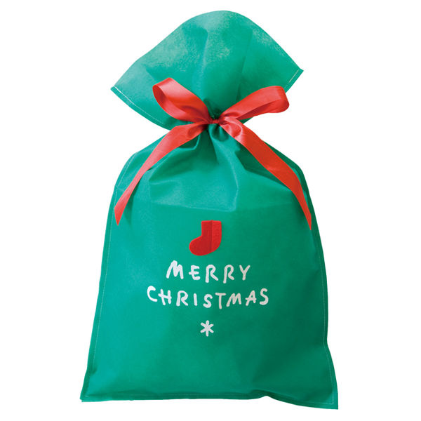 ヘッズ シンプルクリスマスグリーン不織布バッグ-L XG-L 1セット（50枚：10枚×5パック）（直送品）