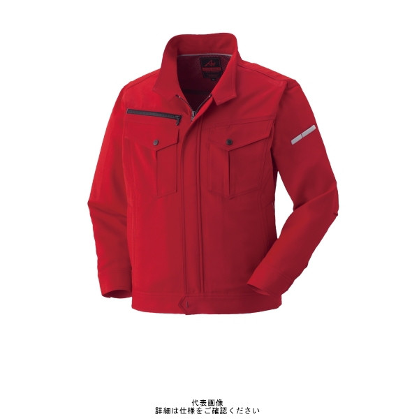 アタックベース ストレッチ長袖ブルゾン レッド L 3505ー4ー10ーL 3505-4-10-L 1枚（直送品）