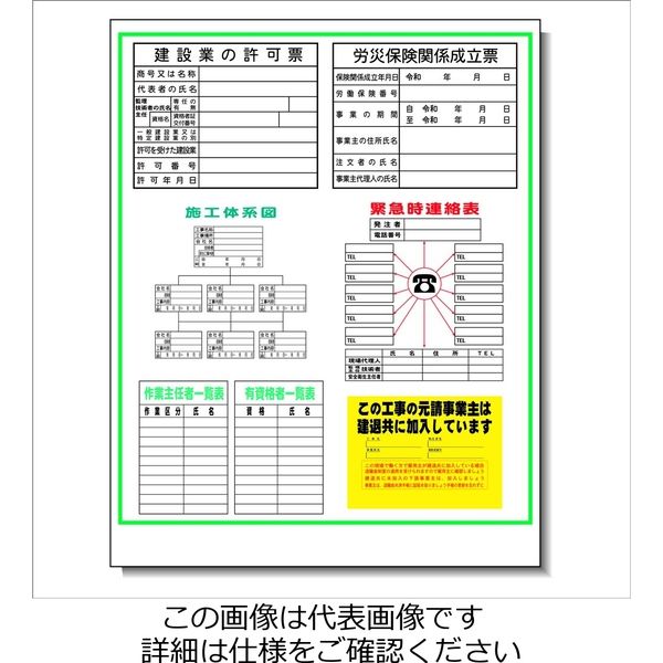 安全興業 建設一体型標識 JKXー01 板のみ JKX-01 1個（直送品）