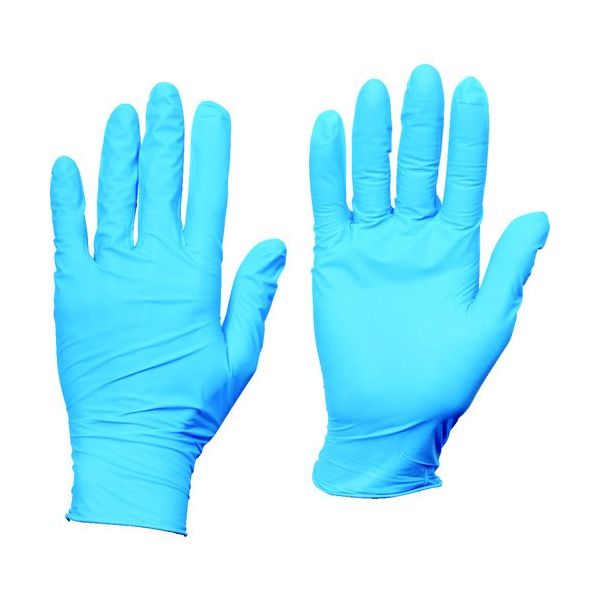 トラスコ中山 TRUSCO 使い捨てニトリル手袋TGスタンダード 0.08粉無青M 100枚 TGNN08BM 1箱(100枚)（直送品）
