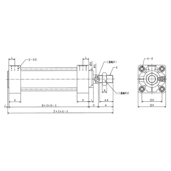 日本精器 汎用シリンダ BNー6105ーSー100ーBー150 BN-6105-S-100-B-150 1個（直送品）