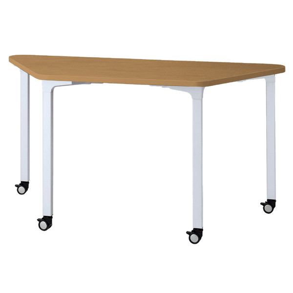 組立設置付】プラス ロンナ会議テーブル幅1500mmミディアムウッド天板