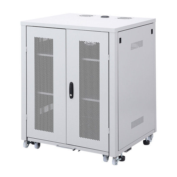 【アウトレット】サンワサプライ W800 スライダー棚付きサーバーボックス CP-SVBOX801 幅800×奥行700×高さ1000mm 1台（直送品）