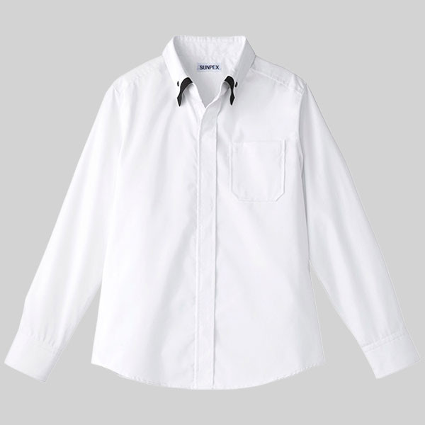 男女兼用シャツ長袖 3L ホワイト ET1311-0006 サーヴォ（旧サンペックスイスト）（直送品）