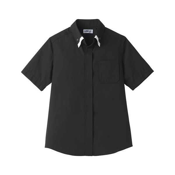 男女兼用シャツ半袖 S ブラック ET1314-0001 サーヴォ（旧サンペックスイスト）（直送品）