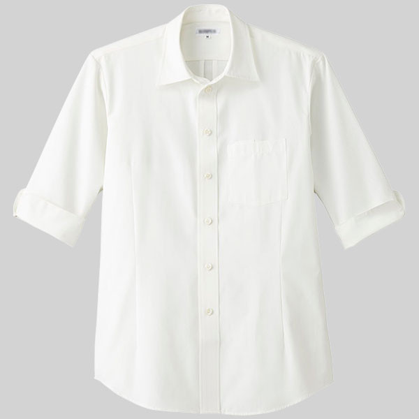 男女兼用シャツ七分袖 LL ホワイト ET5731-0004 サーヴォ（旧サンペックスイスト）（直送品）