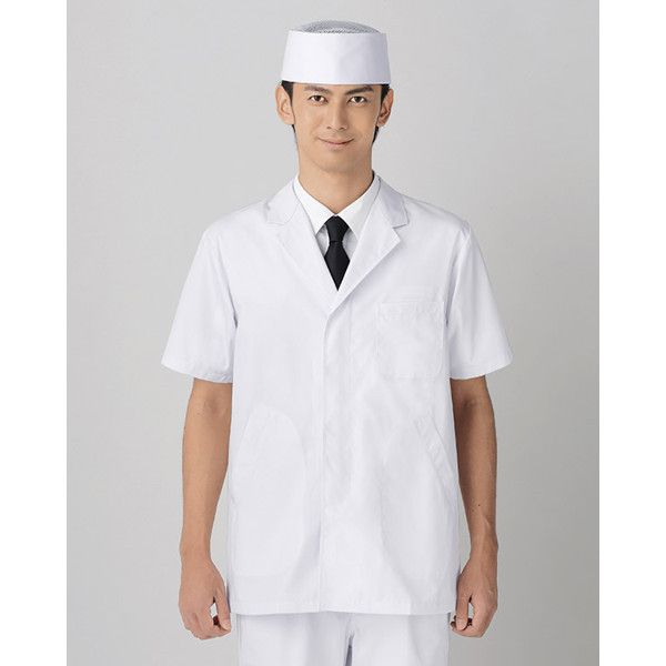 男性用調理衣半袖 5L ホワイト FA312-0008 1着 サーヴォ（旧サンペックスイスト）（直送品）