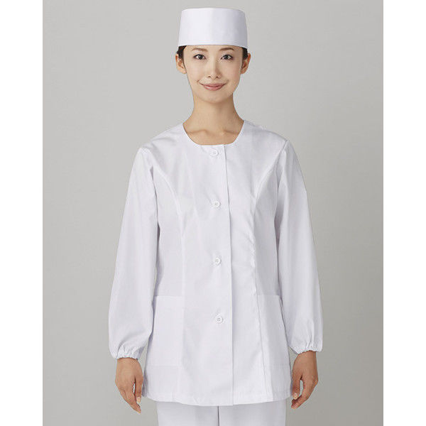 女性用白衣長袖 S ホワイト FA333-0001 1着 サーヴォ（旧サンペックスイスト）（直送品）