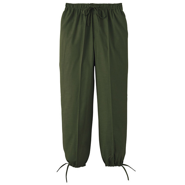 男女兼用作務衣パンツ L グリーン H2098-0003 1着 サーヴォ（旧サンペックスイスト）（直送品）
