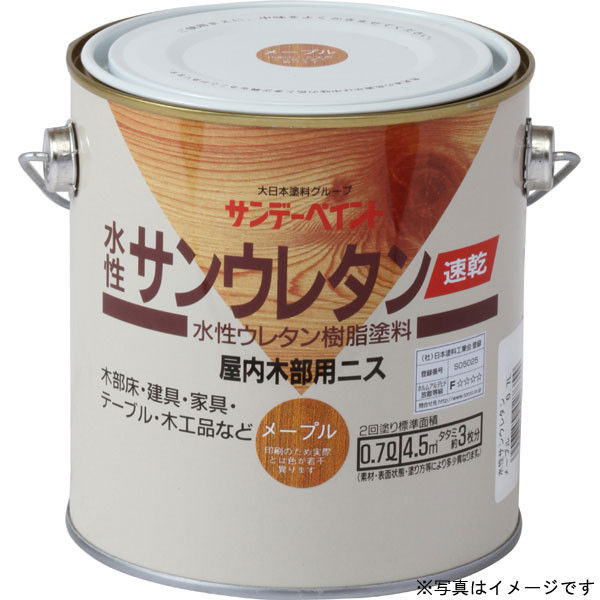 サンデーペイント 水性サンウレタン チーク 700ml #21Q22（直送品）