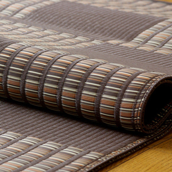 イケヒコ 洗える PPカーペット 『ウィード』 ブラウン 江戸間3畳（約174×261cm） 1枚（直送品） - アスクル