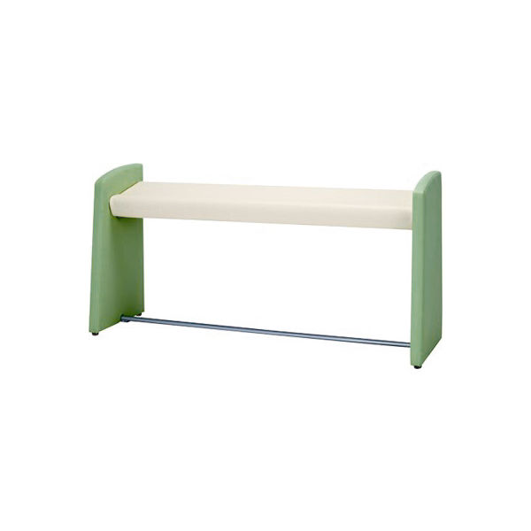 ノーリツイス スタンドベンチ 幅1200mm ライトグリーン MBC-120-ST 1台 24-4600-00-01（直送品）