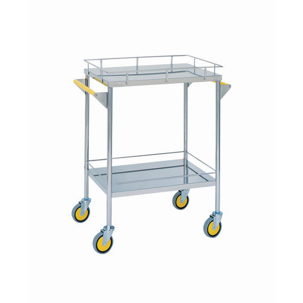 松吉医科器械 カラー回診車 2段 幅750mm ブルー MY-1101P 1台 20-4001-05（直送品）