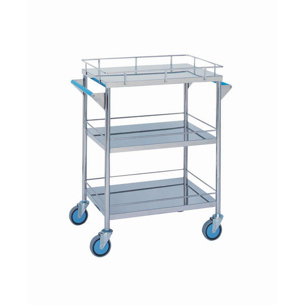 松吉医科器械 カラー回診車 3段 幅750mm イエロー MY-1103Y 1台 20-4003-06（直送品）