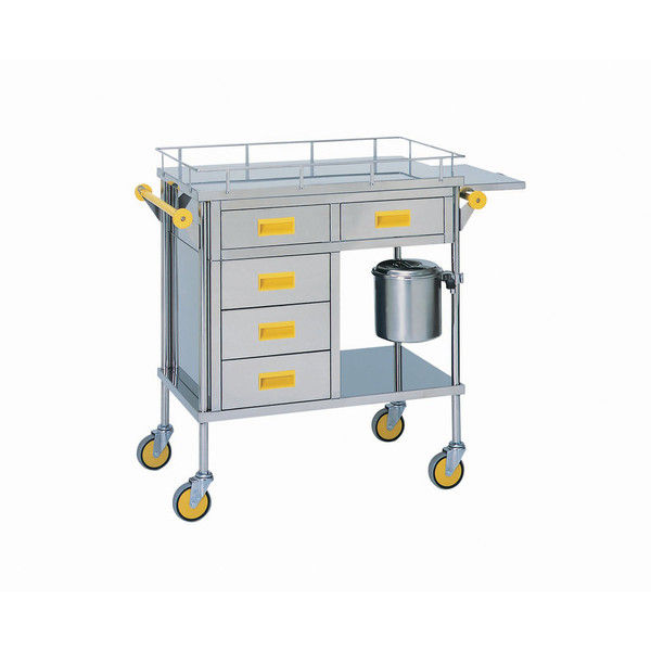 松吉医科器械 カラー多機能繃帯交換車 イエロー MY-1124Y 1台 20-4072